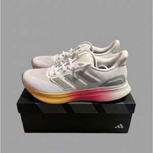Adidas  ULTRARUN 5 White Sneakers with Colorful Gradient Sole